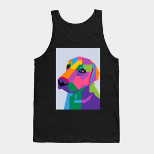 Pensive Dog Pop Art Wpap Tank Top